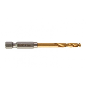 Свердло Milwaukee RedHEX HSS-G TiN 4,5 мм 10 шт. (4932478179)