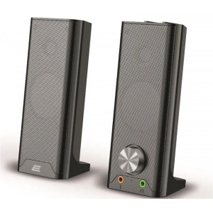 Комп'ютерна акустика компактна 2.0 2E PCS203 USB Metal Black (2E-PCS203BK)