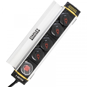 Мережевий фільтр Stanley Fatmax 4 троянд. 3 м, 3x1.5мм2, IP44 (SXECCH2LAFE)