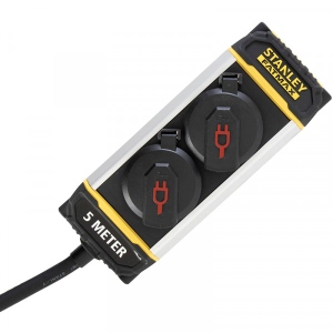 Мережевий фільтр Stanley Fatmax 2 троянд. 5 м, 3x1.5мм2, IP44 (SXECCK0EAJE)