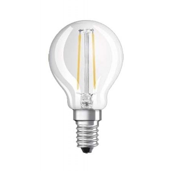 Лампочка звичайного розжарювання Osram LED E14 4-40W 4000K 220V P45 Filament (4058075435209)