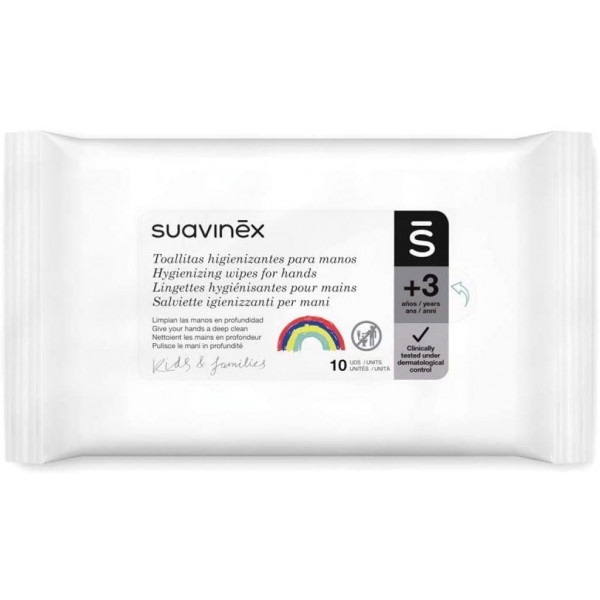 Серветки вологі для дітей Suavinex с антисептическим эффектом, 10 шт,  (401245)