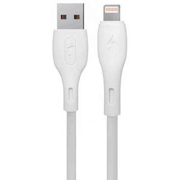 Кабель синхронізації даних SkyDolphin S22L Soft Silicone USB-Lightning 1m White (USB-000599)