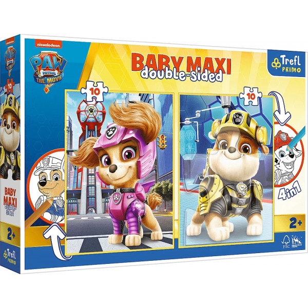 Пазли картонні (3-4 роки) Trefl "Веселий патруль"- (10 + 10 елм.BABY MAXI)(43004)