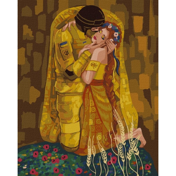 Картина за номерами Идейка "Український поцілунок" 40x50 см (KHO4876)