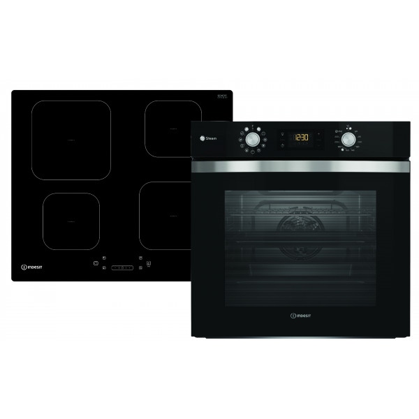 Дух.шафа + індукційна поверхня Indesit IFWS 4841 JH BL+IS 83Q60 NE