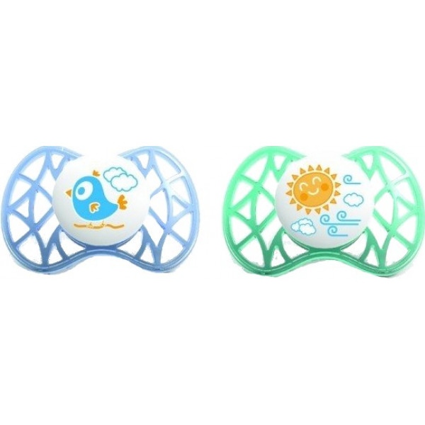 Симетрична пустушка Nuvita Air 6м + 2 шт. для хлопчика Синій (NV7081Blue)