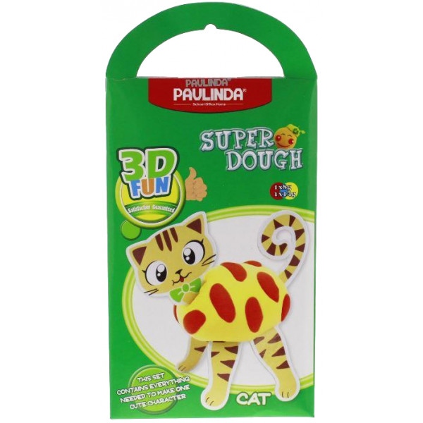 Маса для ліплення Paulinda Super Dough 3D FUN Кот (PL-081284)