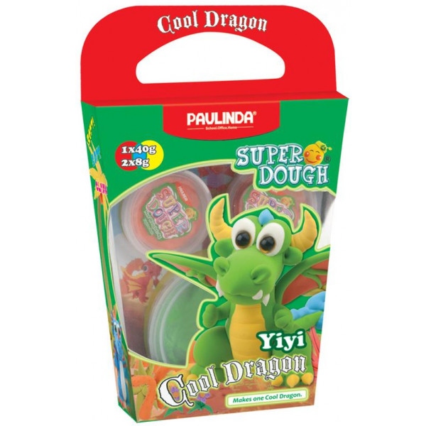 Маса для ліплення Paulinda Super Dough Cool Dragon Дракон Зелений (PL-081378-13)