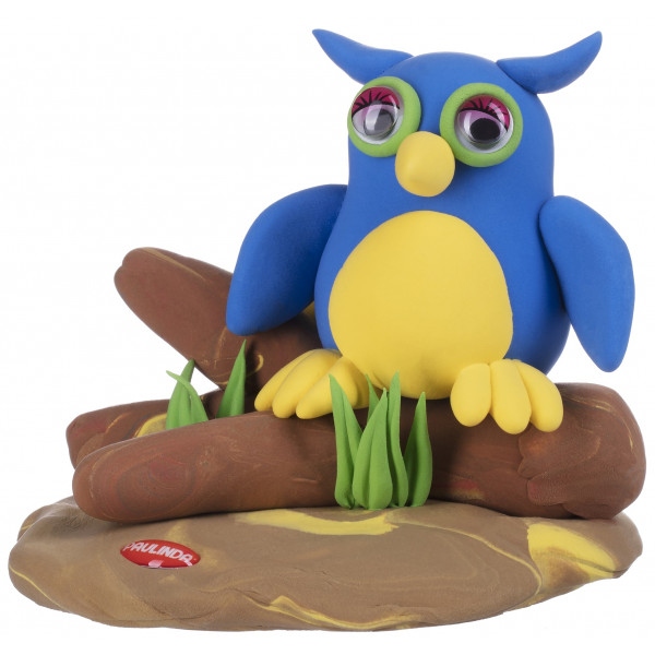 Маса для ліплення Paulinda Super Dough Happy Land Сова 75 г (PL-081165-1)