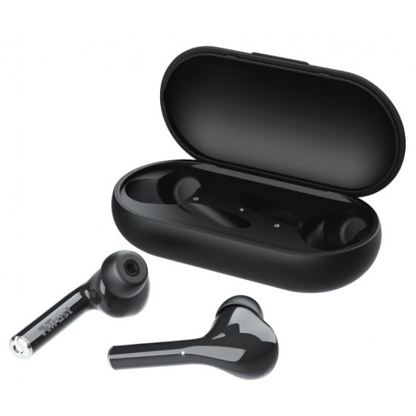 Навушники вкладиші бездротові TWS Trust Nika Touch True Wireless Mic Black (23554)