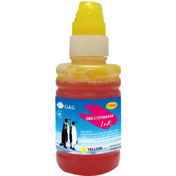 Чорнило G&G Epson L100/L200 Yellow (G&G-C13T66444A)