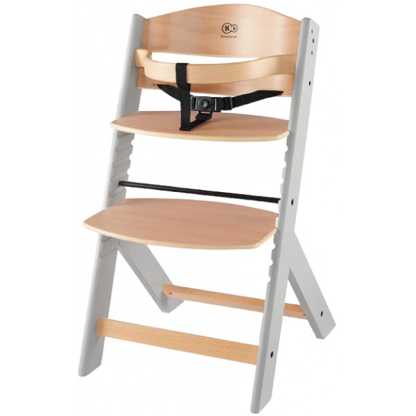 Стільчик для годування класичний Kinderkraft Enock Gray Wood (KKKENOCGRY0000)