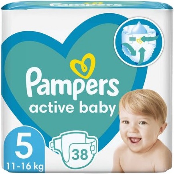 Одноразові підгузки Pampers Active Baby Розмір 5 (11-16 кг), 38 шт. (81780966)