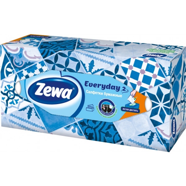 Серветки паперові Zewa Everyday (Style) 2 слоя, 100 шт. (7322540043464)