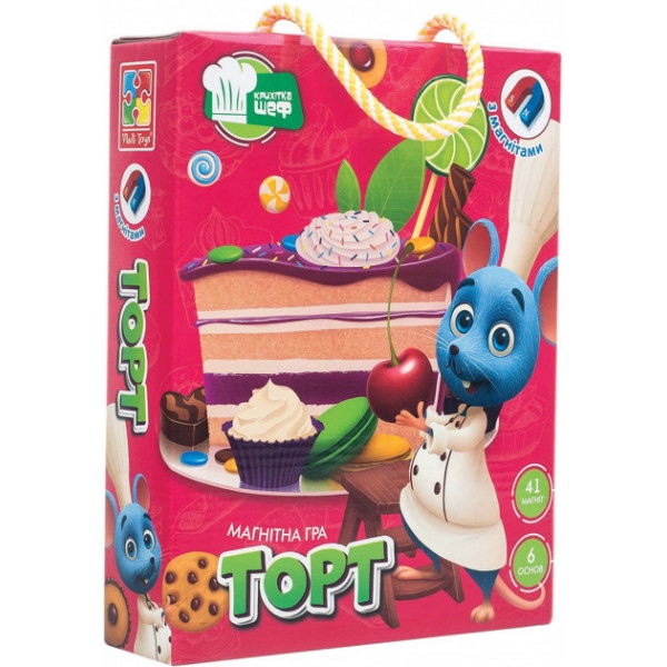 Настільна гра магнітна (3-4 роки) Vladi Toys Торт (укр) (VT3004-01)