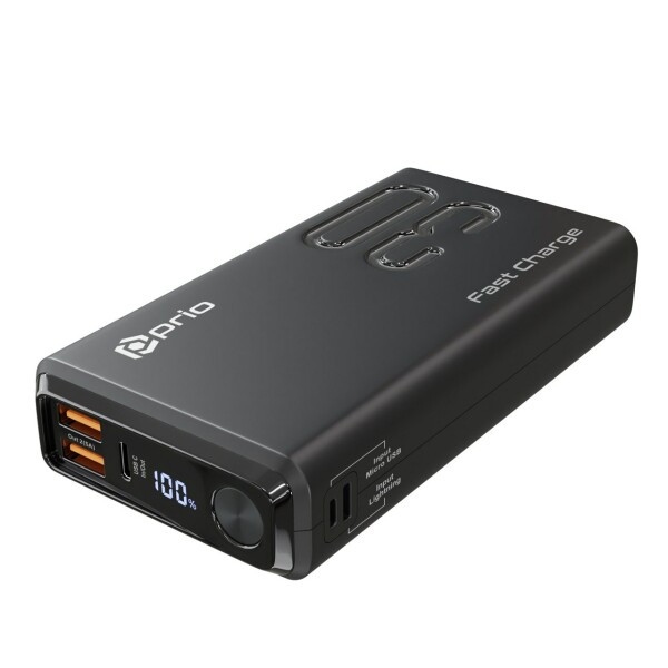 Батарея мобільна PRIO Fast Charge Power Bank 30 000 mAh Black (52958)