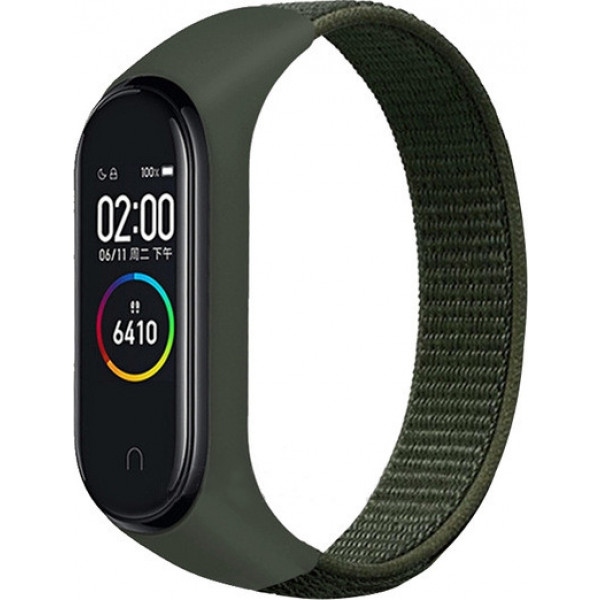 Ремінець для фітнес-браслету BeCover Nylon Style for Xiaomi Mi Smart Band 5 Khaki (705424)