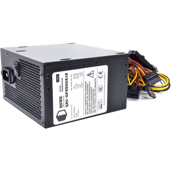Блок живлення для ПК QUBE 500W 80+ (QBC-GPS500A12)