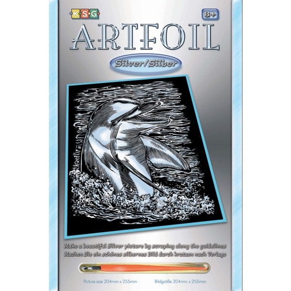 Гравюра (скрапбукінг) Sequin Artfoll Дельфін Silver (SA0608)