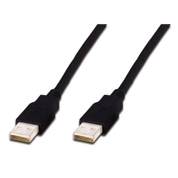 Кабель USB type A - USB type A Assmann USB 2.0 (AM/AM) 1.8m Black (AK-300100-018-S)