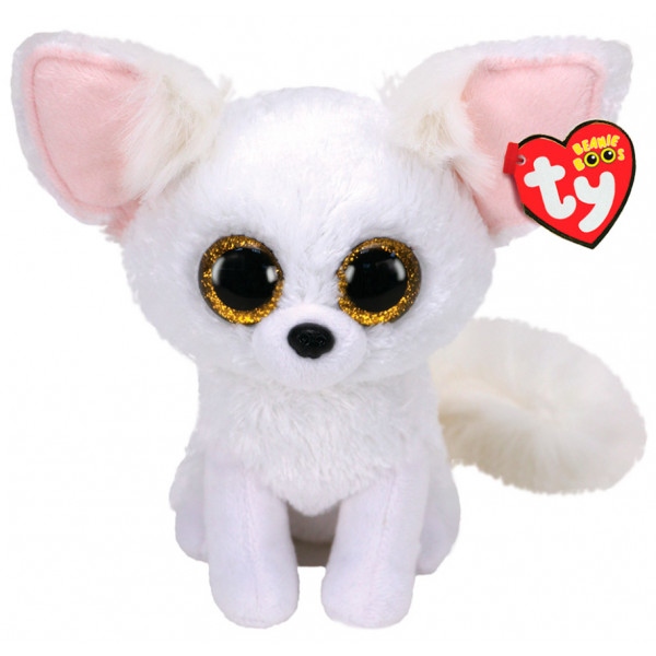 М'яка іграшка глазастик TY Beanie Boo's Біла лисиця "PHOENIX" 25 см (36481)
