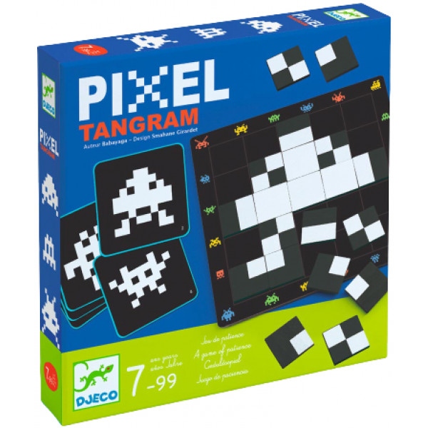 Настільна гра розвиваюча (8+) Djeco "Pixel Tamgram" (DJ08443)