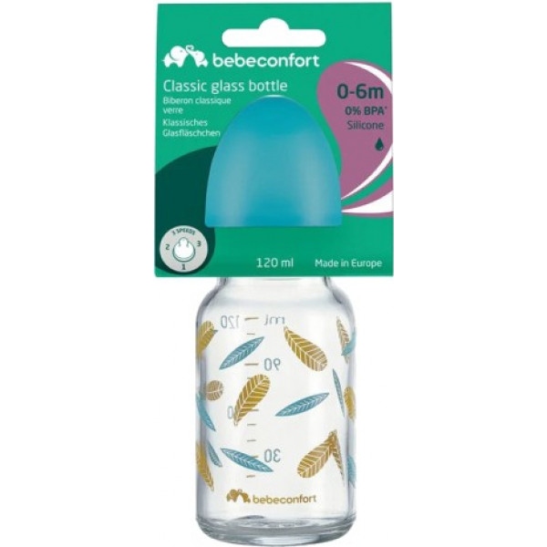 Пляшка для годування Bebe Confort 120ml S.1  з силіконовою пустушкою Little Buddies