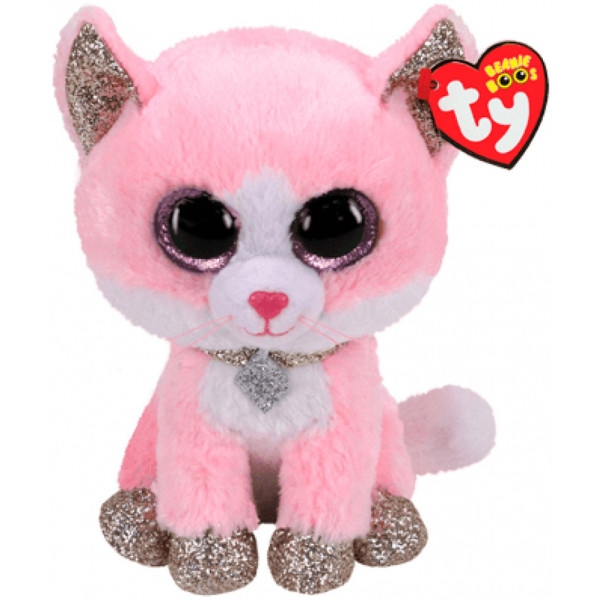 М'яка іграшка глазастик TY Beanie Boo's Кіт "FIONA" 25см (36489)
