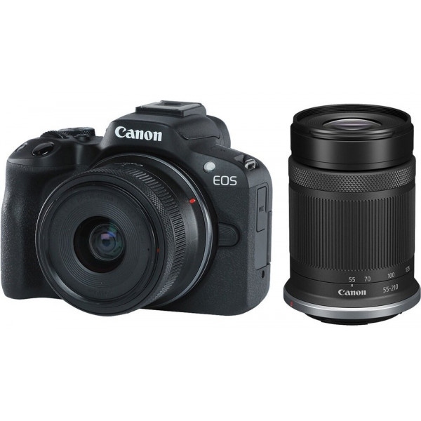 Фотокамера бездзеркальна Canon EOS R50+RF-S 18-45 IS STM+RF-S 55-210 IS STM Black (5811C034)