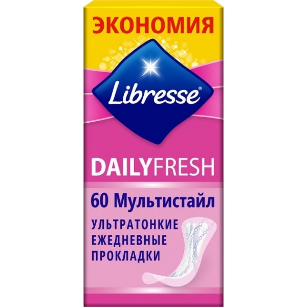 Прокладки щоденні Libresse Daily Fresh Multistyle 60 шт. (7322540762334)