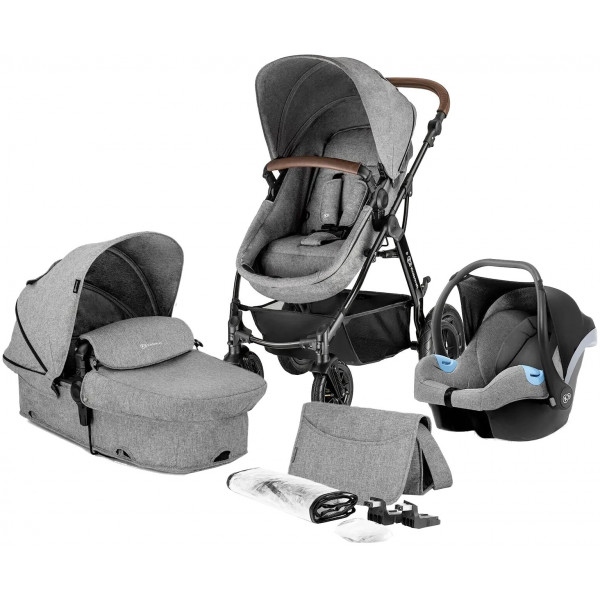 Коляска універсальна 3 в 1 Kinderkraft Moov Gray Melange (KKWMOOVGRYM0NC)