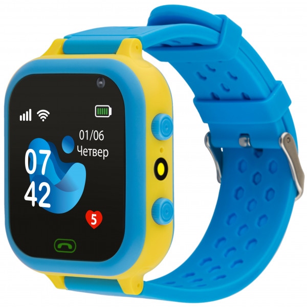 Смарт-годинник AmiGo GO009 GLORY Camera+LED WIFI Blue-Yellow
