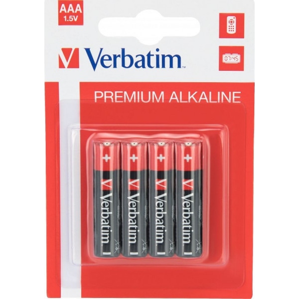 Батарейка тип AAA Verbatim Alkaline AAA/LR03 BL 4 шт. (49920)
