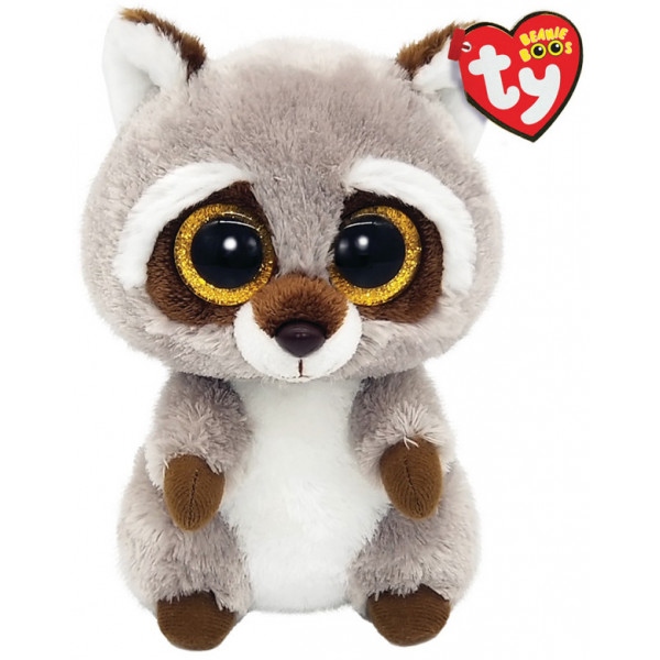 М'яка іграшка глазастик TY Beanie Boos Єнот "OAKIE" 15 см (36375)
