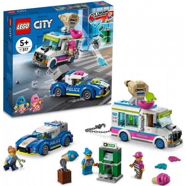 Конструктор LEGO City Поліцейське переслідування фургона з морозивом (60314)