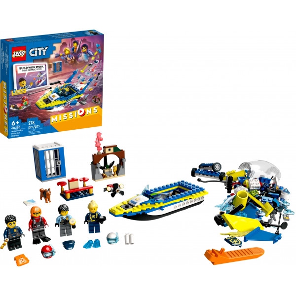 Конструктор LEGO City Missions Детективні місії водної поліції (60355)