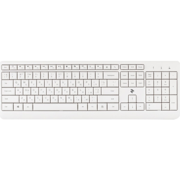 Клавіатура бездротова 2E KS220 WL White