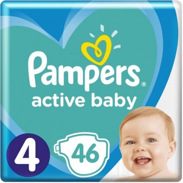 Одноразові підгузки Pampers Active Baby Розмір 4 (9-14 кг), 46 шт. (81780965)