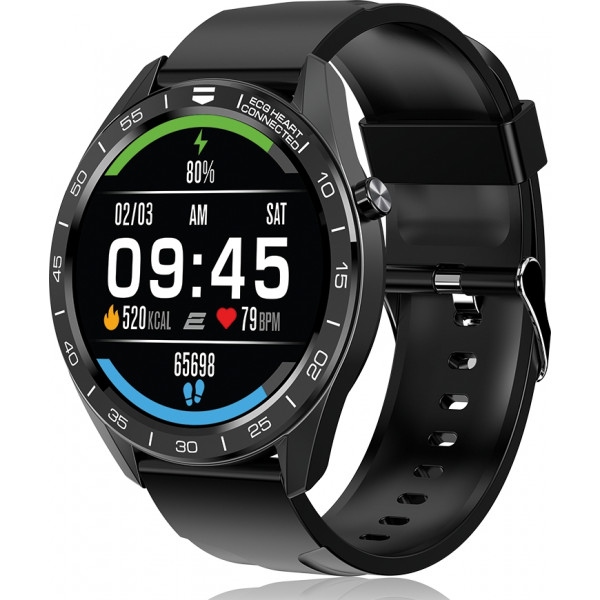 Смарт-годинник 2E Motion GT 46 mm Black-Silver (2E-CWW20BKSL)