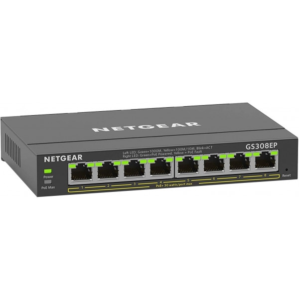 Коммутатор локальної мережі (Switch) Netgear GS308EP-100PES