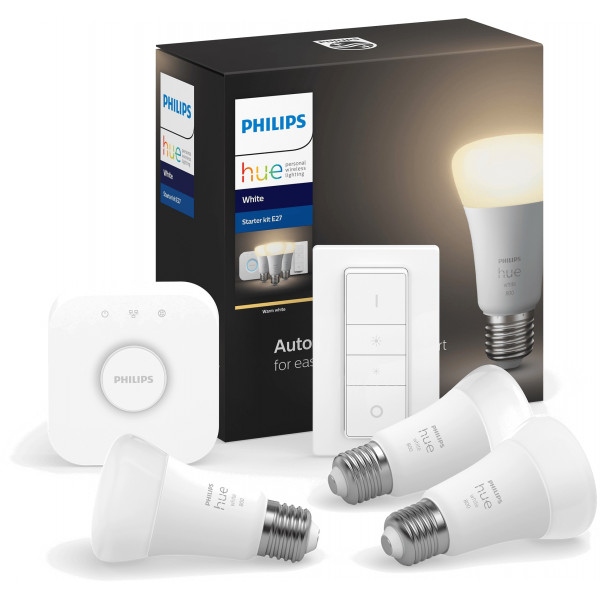Розумна лампа Philips Hue White E27 3 шт. (929001821620)
