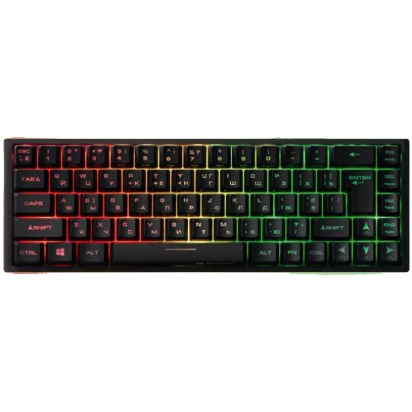 Клавіатура дротова ігрова 2E KG360 RGB 68key WL Black Ukr (2E-KG360UBK)