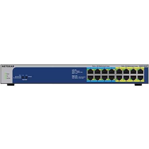 Коммутатор локальної мережі (Switch) Netgear GS516UP-100EUS