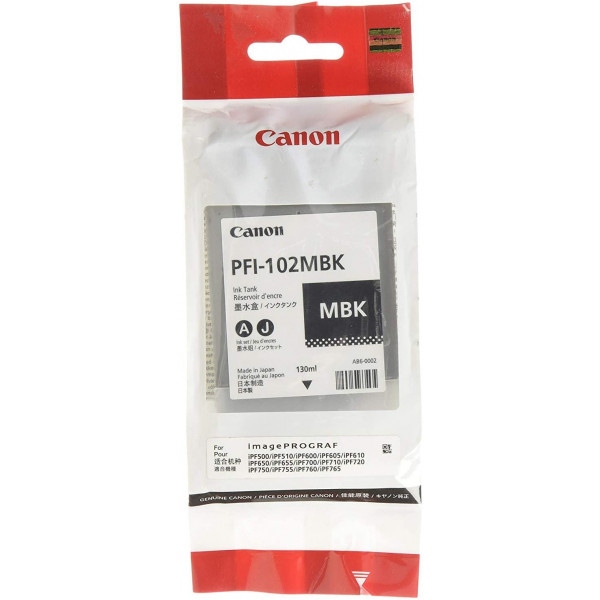 Картридж для струменевих принтерів/БФП Canon PFI-102MBk Matte Black iPF500/600 (0894B001)