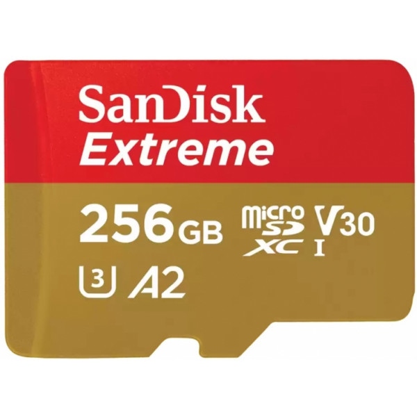 Карта пам'яті SanDisk microSD 256GB C10 UHS-I U3 Extreme V30 (SDSQXAV-256G-GN6MN)
