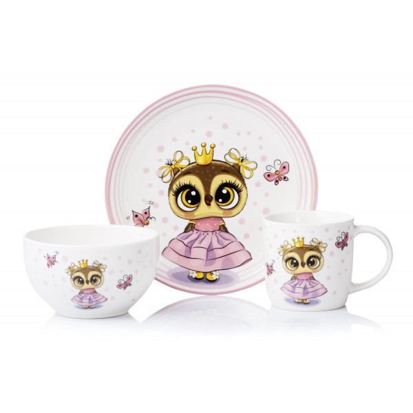 Набір дитячий 3 пр. Ardesto Princess owl (AR3453OS)