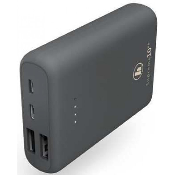 Батарея мобільна Hama Supreme 10HD 10000 mAh Grey (00201668)