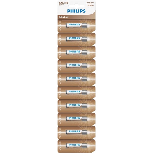 Батарейка тип AAA Philips Entry Alkaline AАА 10 шт. (LR03AL10S/10)