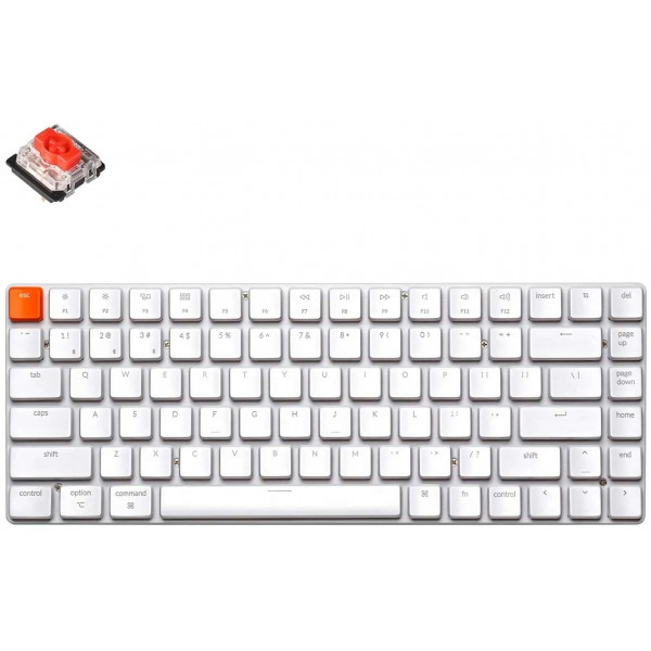 Клавіатура бездротова Keychron K3 Gateron Red WL UA White